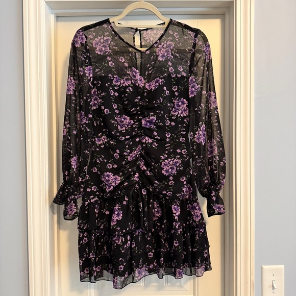 Zara Small Drape Floral Mini Dress ~ Y2K 90’s Cottagecore Fairy - Picture 2 of 8